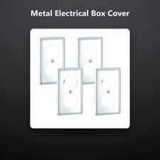 Metal Electrical Box Cover, Rectangle Outlet Junction Cover,1 Duplex