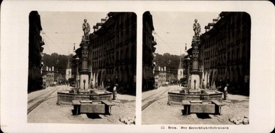 Stereo Foto Bern Stadt Schweiz, Gerechtigkeitsbrunnen - 10900433