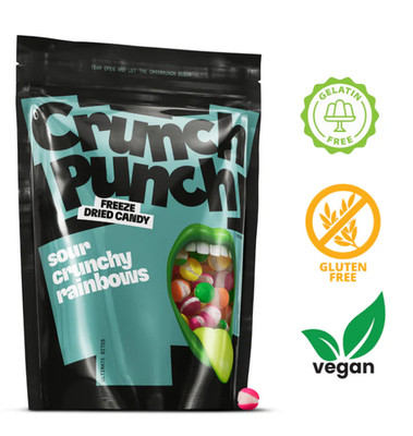Crunch Punch Freeze Dried Candy Sour Crunchy Rainbows 100g Gefriergetrocknet