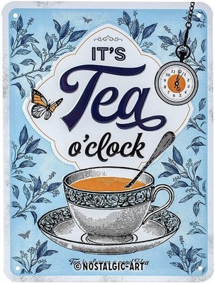 Nostalgic-Art - Retro Blechschild Metallschild 15x20 cm - It's Tea O'Clock