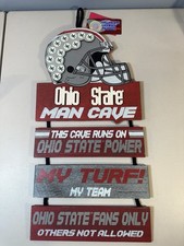 Ohio State Buckeyes NCAA Man Cave Hanging Sign OSU FOOTBALL NWT