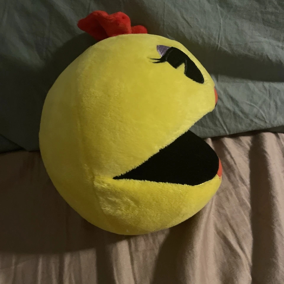 Ms Pac-Man Stuffed Plush Toy Yellow -  Bandai Namco 5" - (Toy Factory 2022) - Image 4 of 4