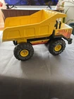 Vintage 1980s Mighty Tonka XMB-975 Metal Dump Truck Yellow Turbo Diesel
