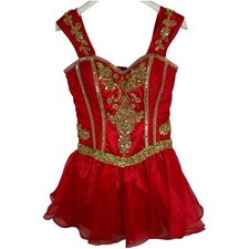 Diana and Actaeon Red and Gold Sequined Ballerina Costume