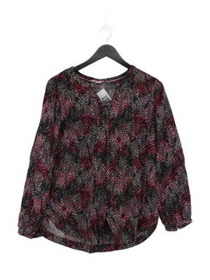 Joules Damen Bluse UK 14 Multi 100% Viskose Langarm Rundhals Basic