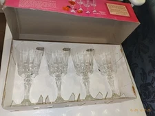 Lady Victoria Fine Crystal Stemware Large Water Goblets, Chantelle Set of 4