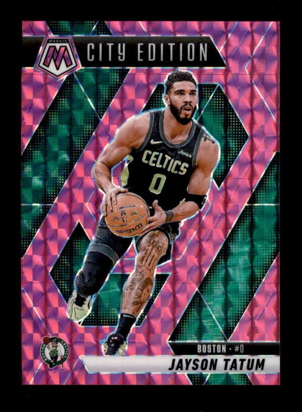 JAYSON TATUM 2024/25 PANINI MOSAIC #2787 CITY EDITION PINK #174/175 BF8811