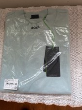 Image of HUGO BOSS TEE COLLAR RELAXED FIT STRETCH HIGH NECK TEE SZ M/L PASTEL BNWT RRP£59