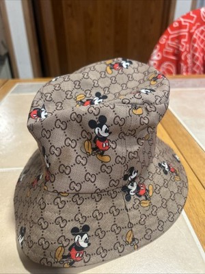 Mickey Mouse Gucci Bucket Hat Vintage Brown
