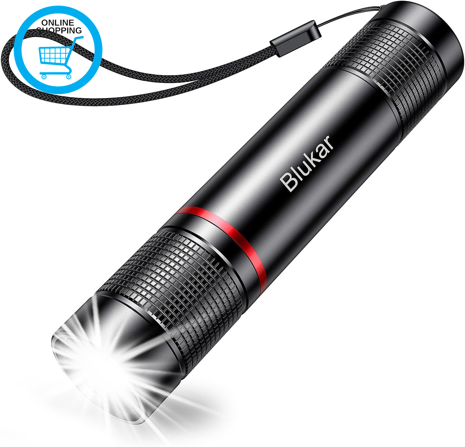 LED Torch Rechargeable, 2000L Super Bright Adjustable Focus Flashlight, 4 Lighti