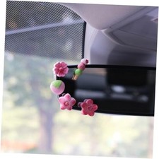 10 Pcs Pink Flower Car Accessories for Women Interior Aesthetic, Cherry
