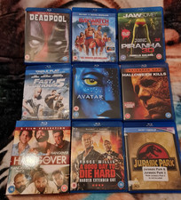 10x  Blu-Ray, bundle-job lot-Horror-Action-comedy-marvel-please see description