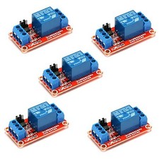 5Pcs 1 Channel 5V Relay Module with Optocoupler Isolation Supports High or Low