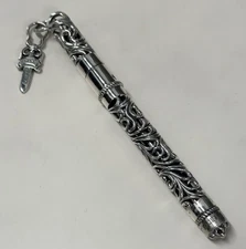 Chrome Hearts Ball Point Pen Sterling Silver Dagger Cap Classic Style Heavy Pen