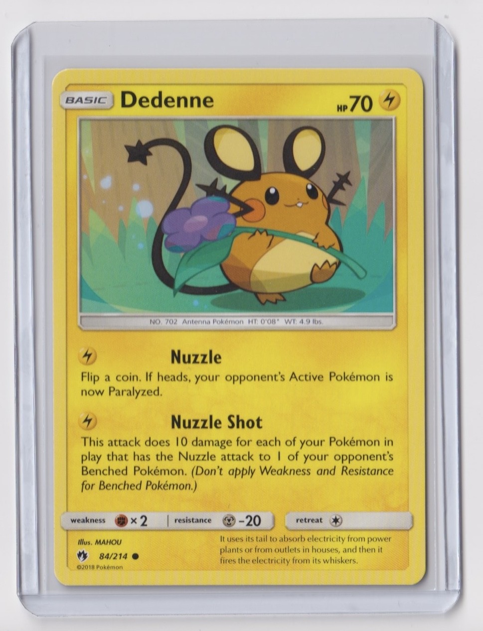 DEDENNE 84/214 LOST THUNDER COMMON POKEMON LP