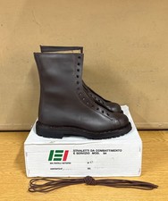 GENUINE ITALIAN ARMY PARA ANFIBI BOOTS LEATHER BROWN NEW !! 9 UK - 10 US - 43 EU