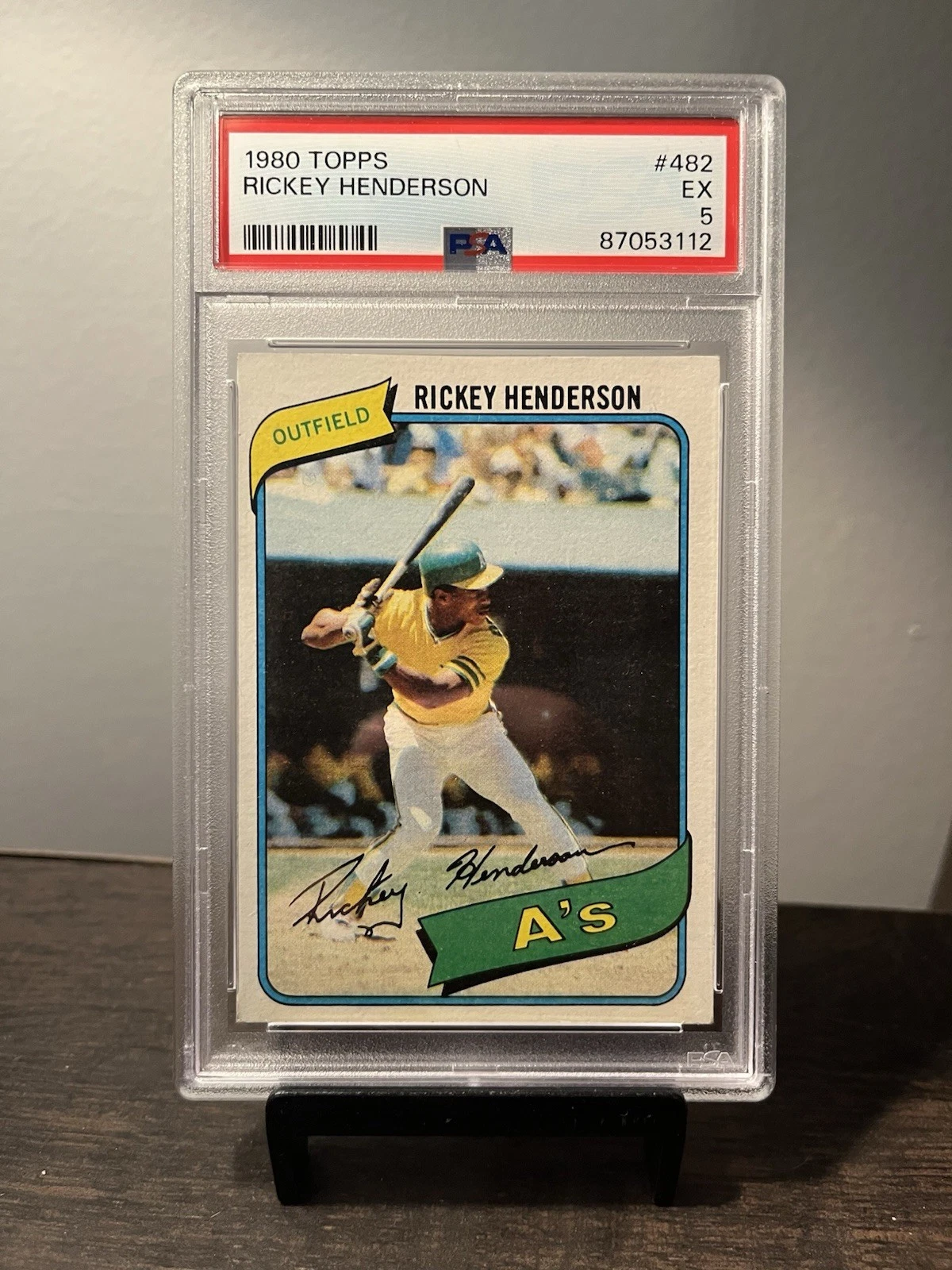 Deal for 1980 Topps Rickey Henderson Rookie Card RC #482 Athletics A’s PSA 4 VG-EX