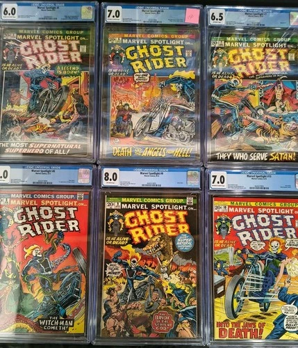 marvel spotlight 5 1st App. Of Ghost Rider Collection Set All CGC See Pics Grade