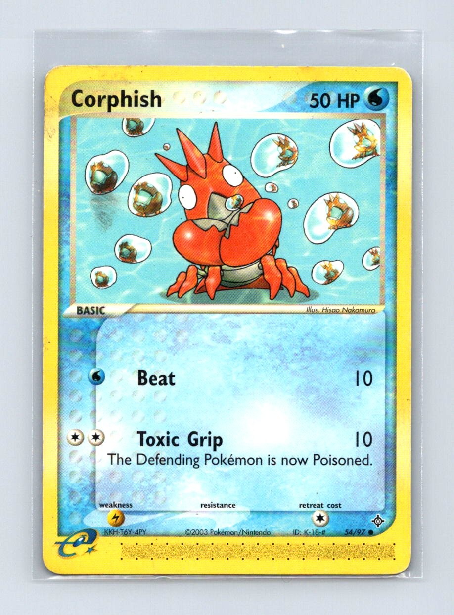 Corphish 54/97 Common Dragon Pokemon Lightly Played
