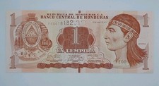 2014 Banco Central De Honduras  - 1 (One) Lempira Banknote Serial No. FE 0018182