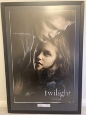 Twilight Movie Poster Print Autographed. Framed.  Proven Authenticity Cert