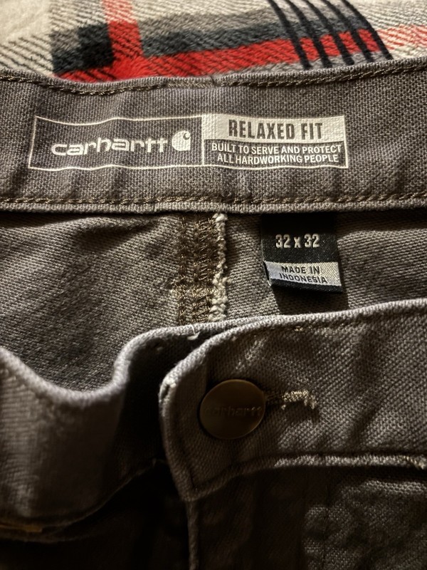 Carhartt Grey Canvas Carpenter Pants 32x43