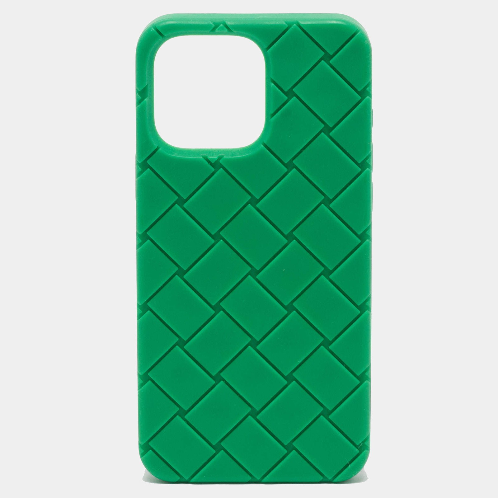 Bottega Veneta iPhone 16 Pro Max Cover Green Intrecciato Rubber