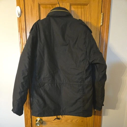 Rothco M-65 Field Jacket Mens Small Black Military Hooded Quilted Liner EUC image 2