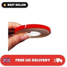 Durable Red 5mm Adhesive Stripes for Vehicles - 10m Mold-Resistant Vinyl Strips