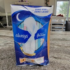 Always Infinity FlexFoam Size 4 Overnight Unscented 26 Count Sealed Box Damaged