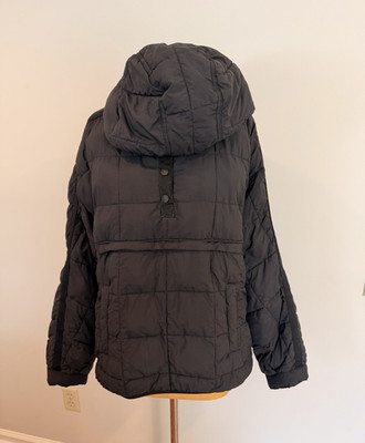 FP Movement by Free People Pippa Packable Pullover Puffer in Black LARGE 