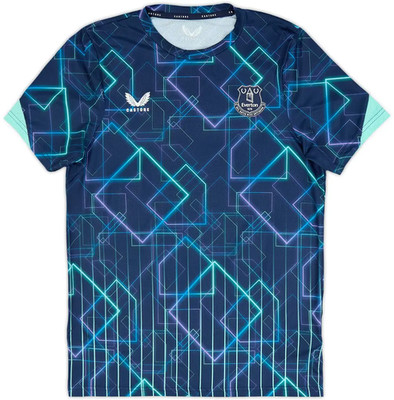 Everton Football Third Top Castore Matchday Blau Kinder T-Shirt - Neu