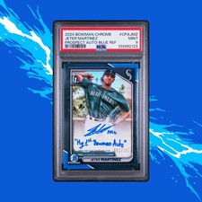 2024 Bowman Chrome my 1st auto inscription Jeter Martinez Blue Refractor /150 