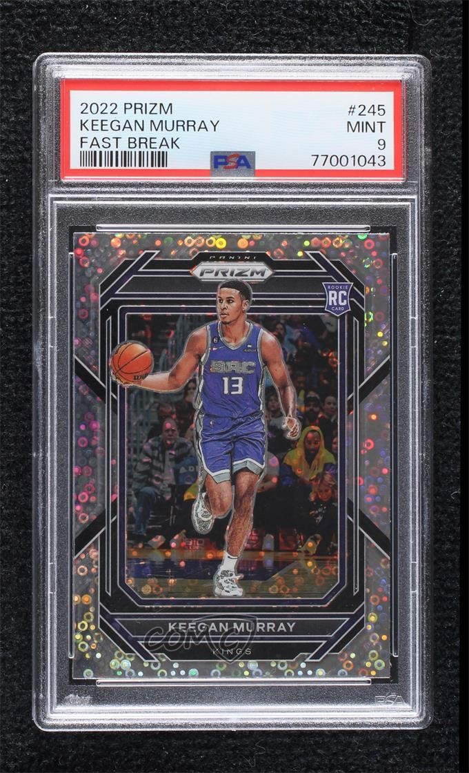 2022-23 Panini Prizm Fast Break Prizm Keegan Murray #245 PSA 9 MINT 1o3f