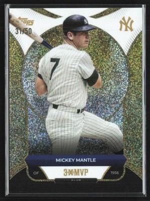 Mickey Mantle 2025 Topps Welcome to the Club Gold Stardust Foil /50 #21 New York