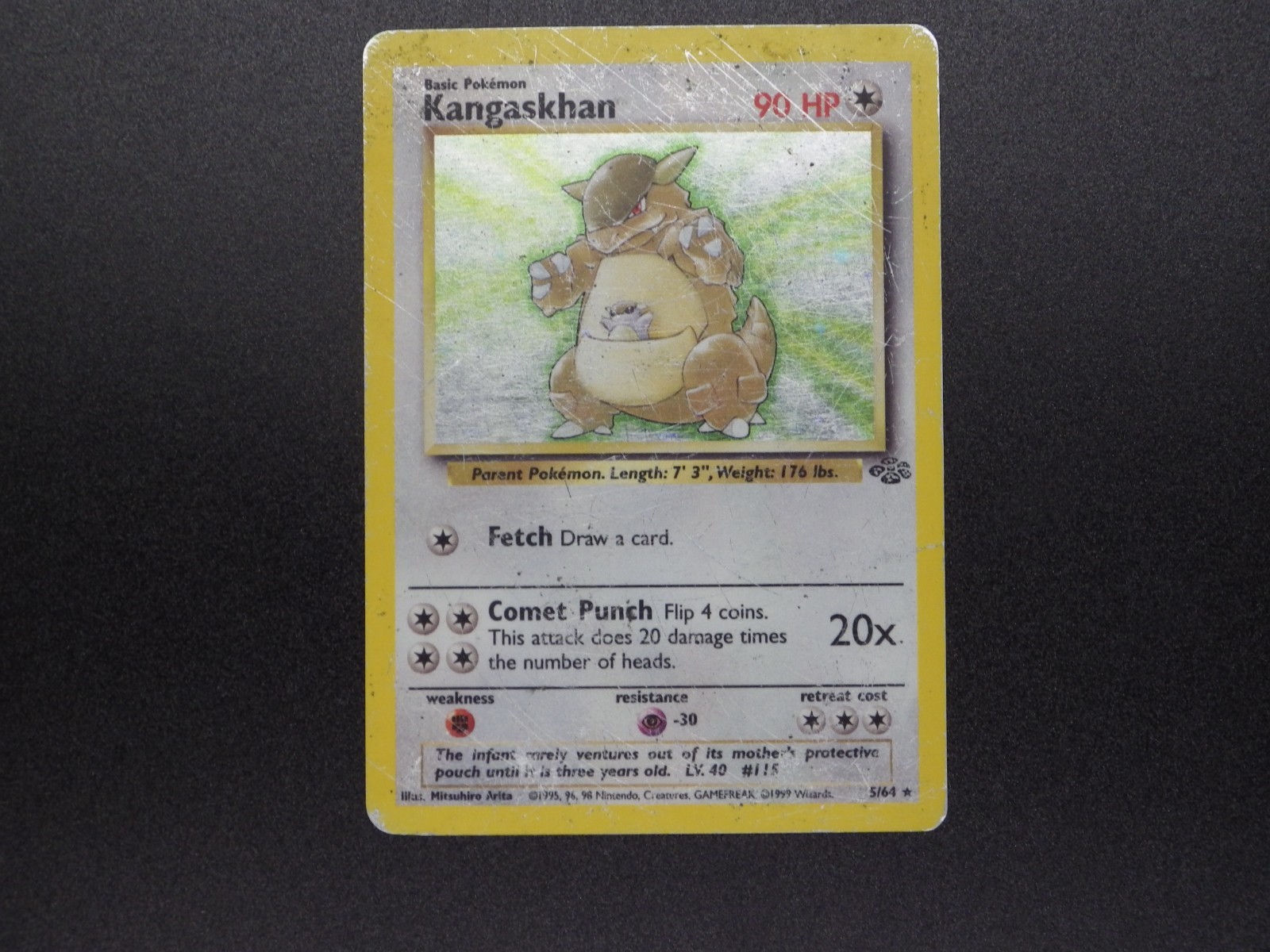 Pokemon Card - Jungle 5/64 - KANGASKHAN (holo-foil) HP/DMG