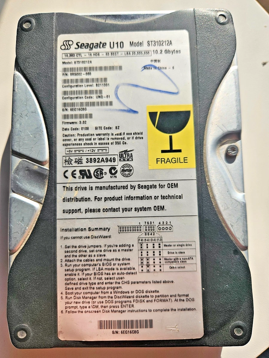 2 MB Cache 10 GB Internal 5400 RPM Rotation Speed Hard Disk Drives