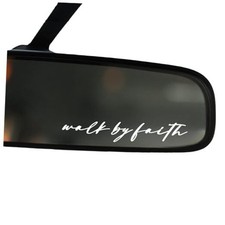 3X Walk by Faith Car Decals, Car Accessories for Women, walk by faith White