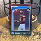 Jayden Daniels 2024 Donruss Rated Rookie Optic Preview Red & Green Prizm #389