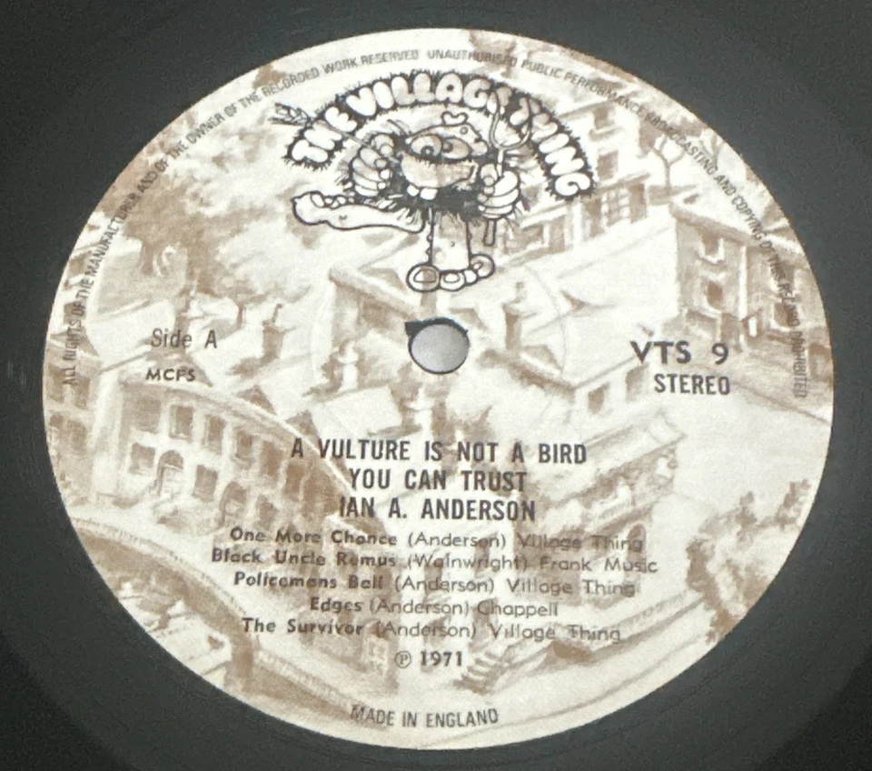 Ian A Anderson A Vulture Is Not A Bird You Can Trust Vinyl LP Record VTS9 NM/EX Foto 4 de 4