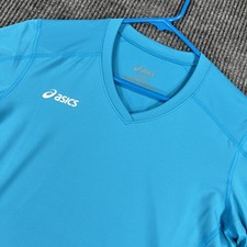 Asics Long Sleeve Athletic Shirt Womens Small Stretch Top Made in USA Poly Spand