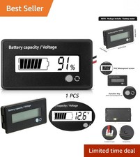 Versatile Digital Battery Meter 12V-84V with Backlit LCD  Low Battery Alarm