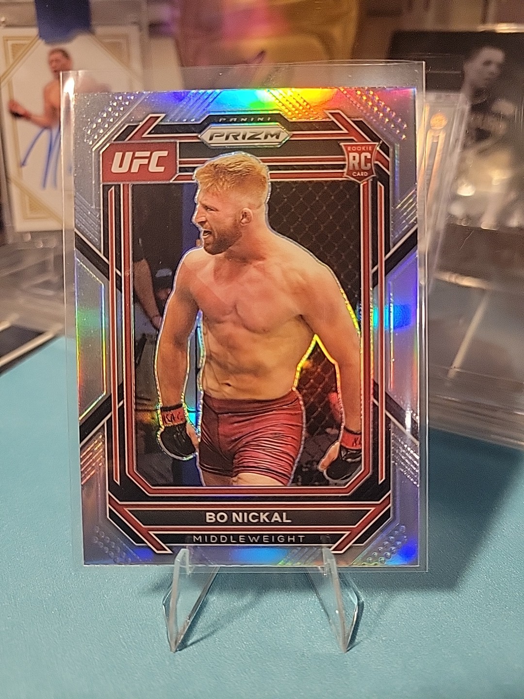 2023 Panini Prizm UFC Bo Nickal Silver Prizm Rookie Card (#103)
