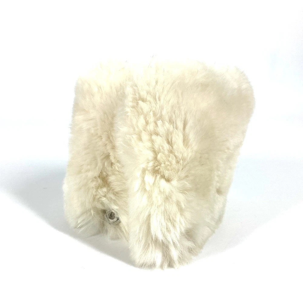 Bracciale Chanel Bicolore CC Coco Mark Pelliccia Bianco e Nero Donna 8 7 pollici 