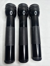 Lot of 3 -Mag Lite 10" 2 D Battery Black Flashlight Maglite Maglight Made In USA