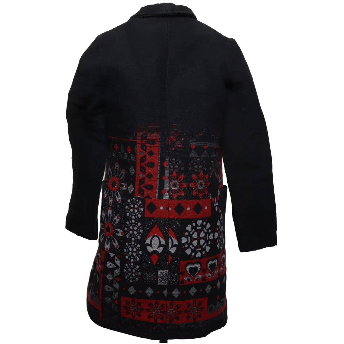 Desigual, Mantel, Damen, Größe: 42, Schwarz/Rot/Mehrfarbig #ru5
