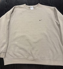 90s Nike Made In USA Gray Crew Neck Sweatshirt Side Swoosh Check USA Size XXL