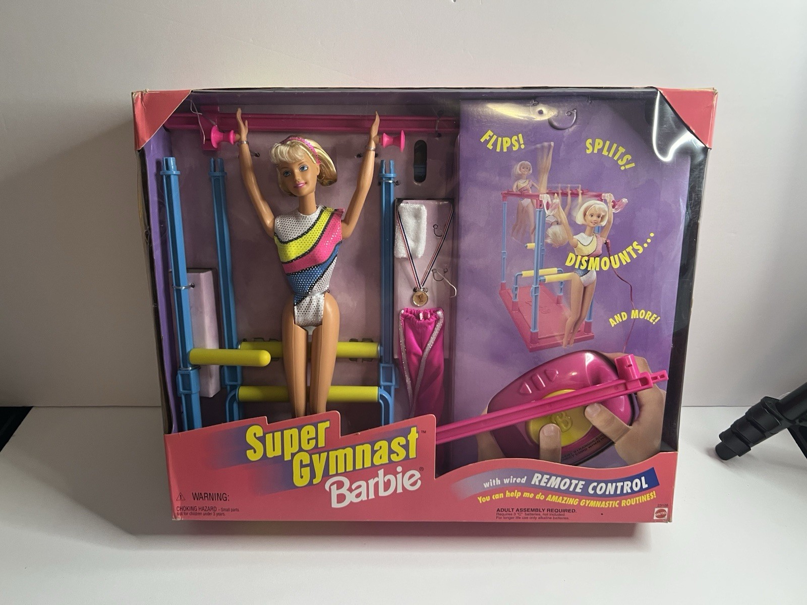 Mattel 1999 Super Gymnast Barbie Doll with Remote Control Gy