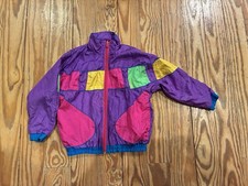 J.P.I. Vintage 1990's Retro Athletic Windbreaker Jacket Multicolor 24 Months