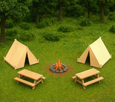 O Scale Tents and Picnic Tables   3D Printed ...